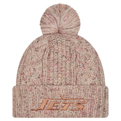 New York Jets Women's Trendy Tone Cuffed Knit Hat with Pom | NFL Outlet