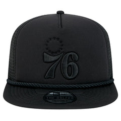 Black Philadelphia 76ers Tone Foam Meshback Golfer Snapback Hat | NBA