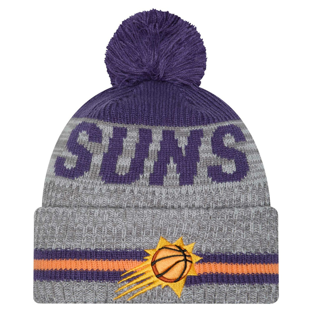 Gray Phoenix Suns Sport Night Runner Cuffed Knit Hat with Pom | NBA