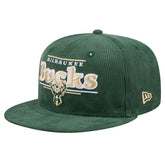 Hunter Green Milwaukee Bucks Throwback Display Corduroy 9FIFTY Snapback Hat | NBA