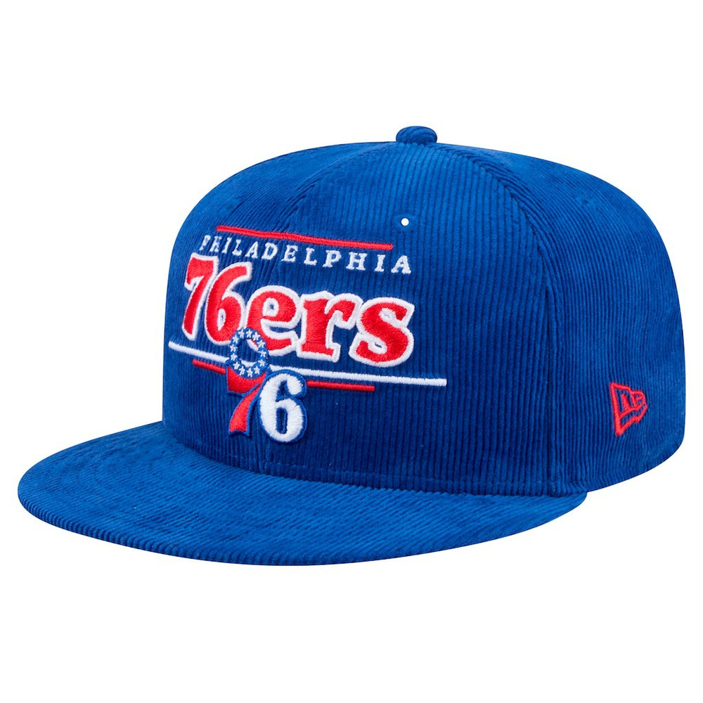 Royal Philadelphia 76ers Throwback Display Corduroy 9FIFTY Snapback Hat | NBA