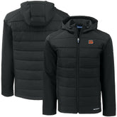 Cincinnati Bengals Cutter & Buck Big & Tall Evoke Hybrid Eco Softshell Recycled Full-Zip Hooded Jacket | NFL Outlet