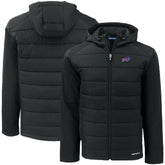 Buffalo Bills Cutter & Buck Big & Tall Evoke Hybrid Eco Softshell Recycled Full-Zip Hooded Jacket | NFL Discount