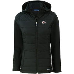 Kansas City Chiefs Cutter & Buck Women's Evoke PrimaLoft Hybrid Eco Softshell Recycled Full-Zip Hooded Jacket | NFL Outlet