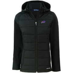 Buffalo Bills Cutter & Buck Women's Evoke PrimaLoft Hybrid Eco Softshell Recycled Full-Zip Hooded Jacket | NFL Outlet