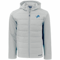 Detroit Lions Cutter & Buck Evoke PrimaLoft Hybrid Eco Softshell Recycled Full-Zip Hooded Jacket | NFL Near me