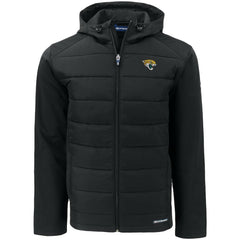 Jacksonville Jaguars Cutter & Buck Evoke PrimaLoft Hybrid Eco Softshell Recycled Full-Zip Hooded Jacket | NFL On sale