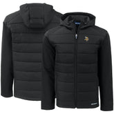 Minnesota Vikings Cutter & Buck Evoke PrimaLoft Hybrid Eco Softshell Recycled Full-Zip Hooded Jacket | NFL New