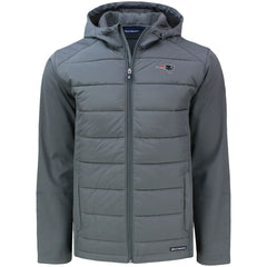 New England Patriots Cutter & Buck Evoke PrimaLoft Hybrid Eco Softshell Recycled Full-Zip Hooded Jacket | NFL Discount