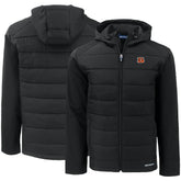 Cincinnati Bengals Cutter & Buck Evoke PrimaLoft Hybrid Eco Softshell Recycled Full-Zip Hooded Jacket | NFL Sale