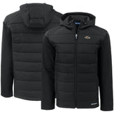 Baltimore Ravens Cutter & Buck Evoke PrimaLoft Hybrid Eco Softshell Recycled Full-Zip Hooded Jacket | NFL US