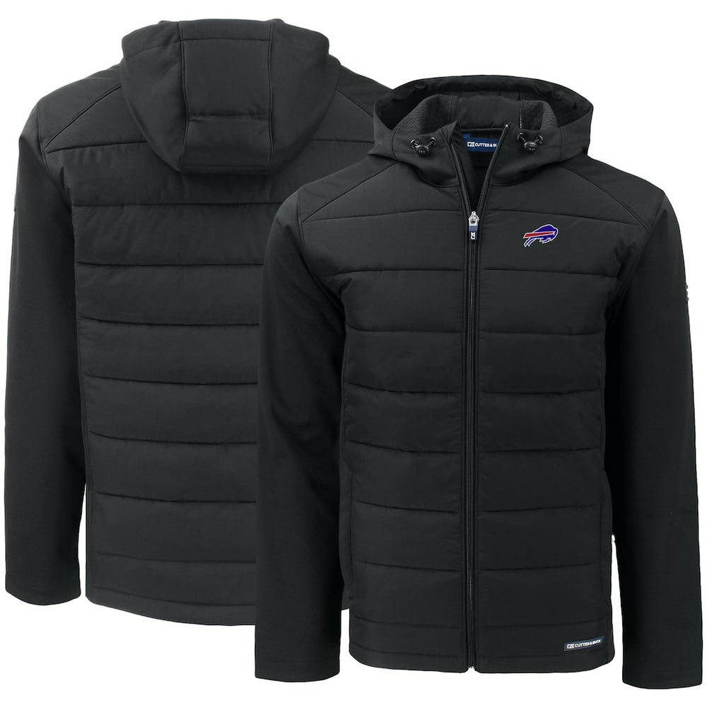 Buffalo Bills Cutter & Buck Evoke PrimaLoft Hybrid Eco Softshell Recycled Full-Zip Hooded Jacket | NFL On sale