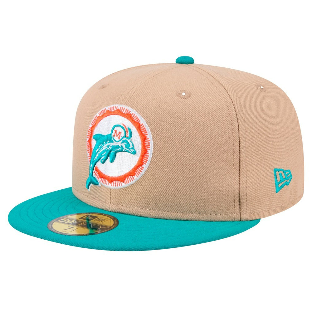 Miami Dolphins Throwback Logo Main 59FIFTY Fitted Hat | NFL On sale
