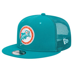 Miami Dolphins Throwback Main Trucker 9FIFTY Snapback Hat | NFL New