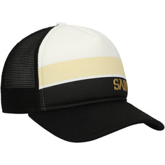 New Orleans Saints Youth Sport Night Color Block 9FORTY A-Frame Trucker Adjustable Hat | NFL Near me