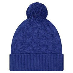 New York Giants Girls Youth Cabled Cuffed Knit Hat with Pom | NFL Discount