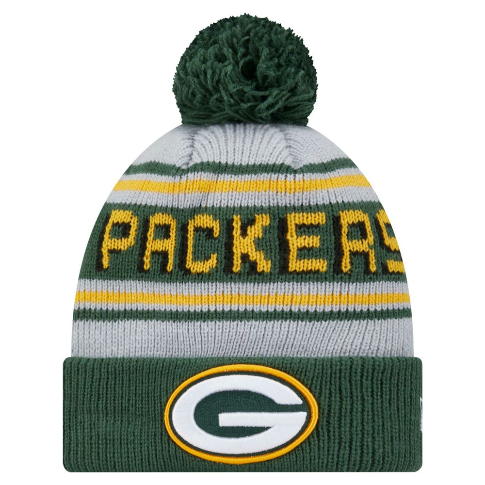 Green Bay Packers Youth Main Cuffed Knit Hat with Pom | NFL US