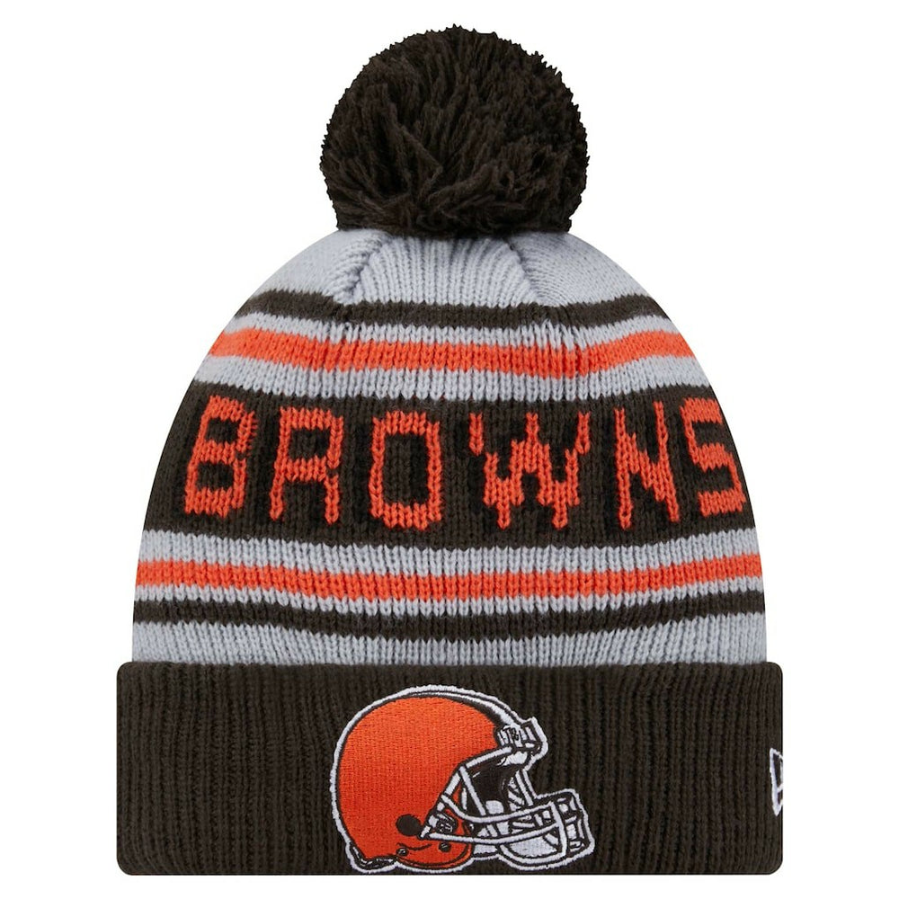 Cleveland Browns Youth Main Cuffed Knit Hat with Pom | NFL New