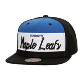 Toronto Maple Leafs Mitchell & Ness Retro Script Colorblock Snapback Hat - NHL Hats