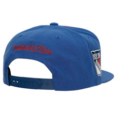 New York Rangers Mitchell & Ness Retro Script Colorblock Snapback Hat - NHL Hats