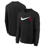 Black Toronto Raptors Youth Swoosh Long Sleeve T-Shirt | NBA