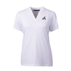 Atlanta Braves Cutter & Buck Women's City Connect DryTec Forge Stretch V-Neck Blade Top - MLB Tops