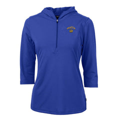 Seattle Mariners Cutter & Buck Women's City Connect Virtue Eco Pique Half-Zip 3/4 Sleeve Pullover Hoodie - MLB Hoodies