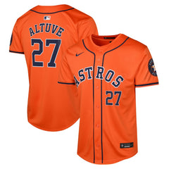 Jose Altuve Houston Astros Nike Youth Alternate Limited Player Jersey – Orange - MLB Jerseys