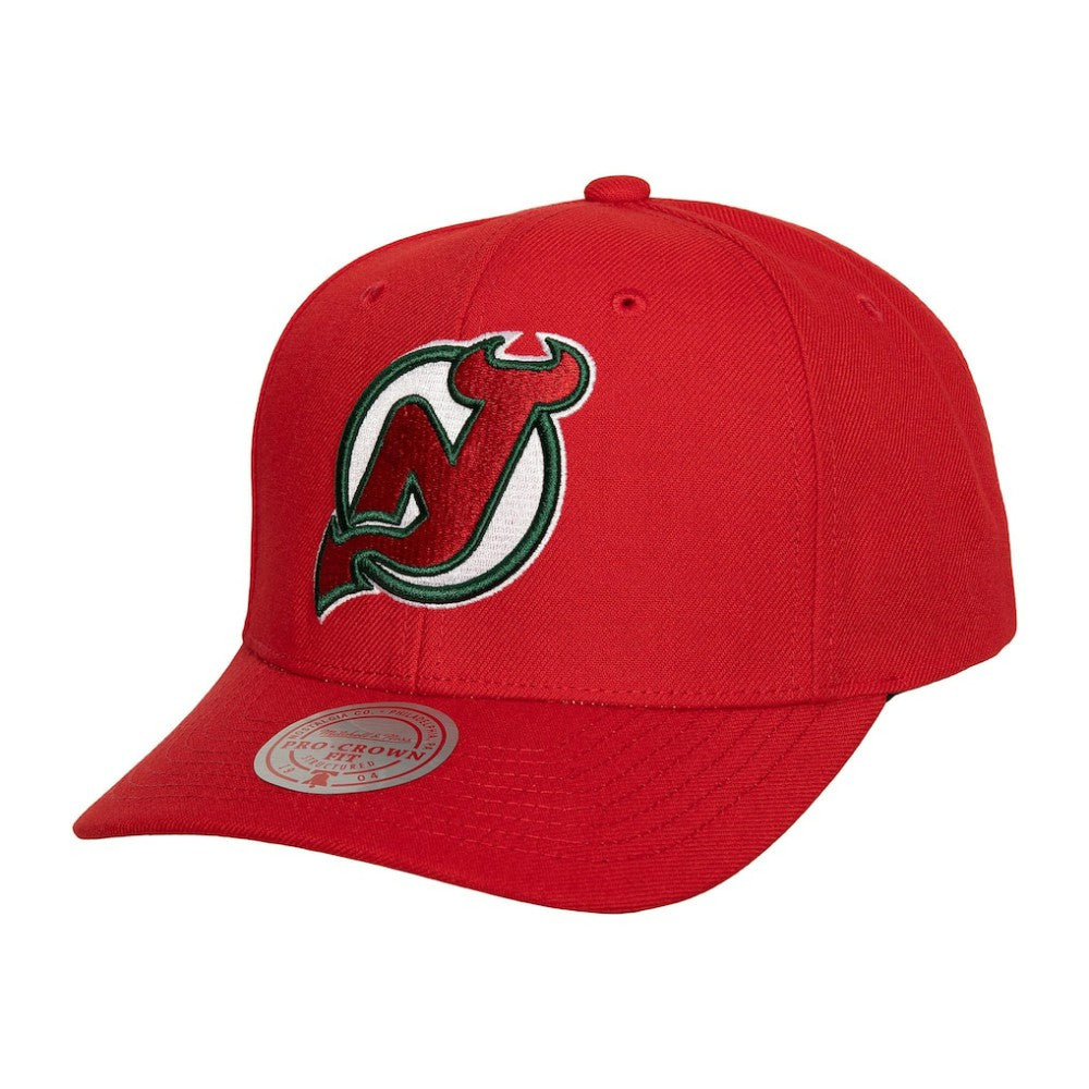 New Jersey Devils Mitchell & Ness Team Ground Pro Adjustable Hat - NHL Jerseys
