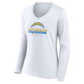 Los Angeles Chargers Women's Team Lockup Long Sleeve V-Neck T-Shirt | NFL US