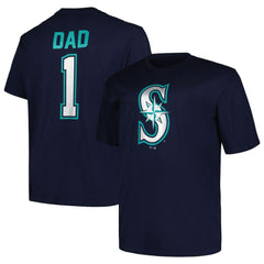 Seattle Mariners Profile Big & Tall #1 Dad T-Shirt - MLB T-shirts