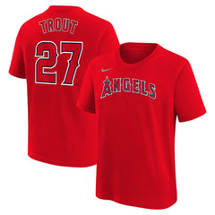 Mike Trout Los Angeles Angels Nike Youth Name & Number T-Shirt - MLB T-shirts