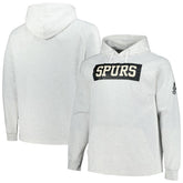 Ash San Antonio Spurs Big & Tall Raglan Tri-Blend Pullover Hoodie | NBA