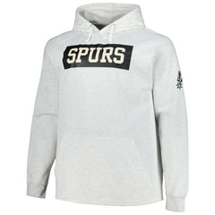 Ash San Antonio Spurs Big & Tall Raglan Tri-Blend Pullover Hoodie | NBA