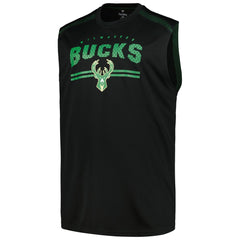 Black Milwaukee Bucks Big & Tall Birdseye Muscle Tank Top | NBA