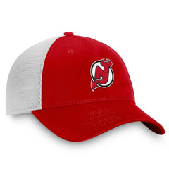 New Jersey Devils Fanatics Core Primary Logo Trucker Adjustable Hat - NHL Jerseys