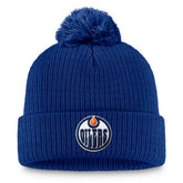 Edmonton Oilers Fanatics Primary Logo Cuffed Knit Hat with Pom - NHL Hats