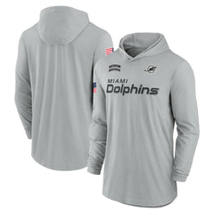 Miami Dolphins 2024 Salute to Service Lightweight Dri-FIT Long Sleeve Hoodie T-Shirt | NFL Online
