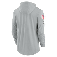 Miami Dolphins 2024 Salute to Service Lightweight Dri-FIT Long Sleeve Hoodie T-Shirt | NFL Online