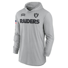 Las Vegas Raiders 2024 Salute to Service Lightweight Dri-FIT Long Sleeve Hoodie T-Shirt | NFL Near me