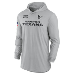 Houston Texans 2024 Salute to Service Lightweight Dri-FIT Long Sleeve Hoodie T-Shirt | NFL Sale