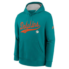 Miami Dolphins Rewind Club Logo Pullover Hoodie | NFL Hot