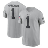New York Jets Ahmad Sauce Gardner 2024 Salute To Service Name & Number T-Shirt | NFL Near me