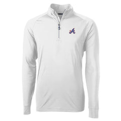 Atlanta Braves Cutter & Buck City Connect Adapt Eco Knit Stretch Recycled Quarter-Zip Pullover Top - MLB Pullover