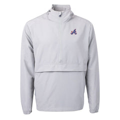 Atlanta Braves Cutter & Buck City Connect Charter Eco Recycled Half-Zip Anorak Jacket - MLB Jackets