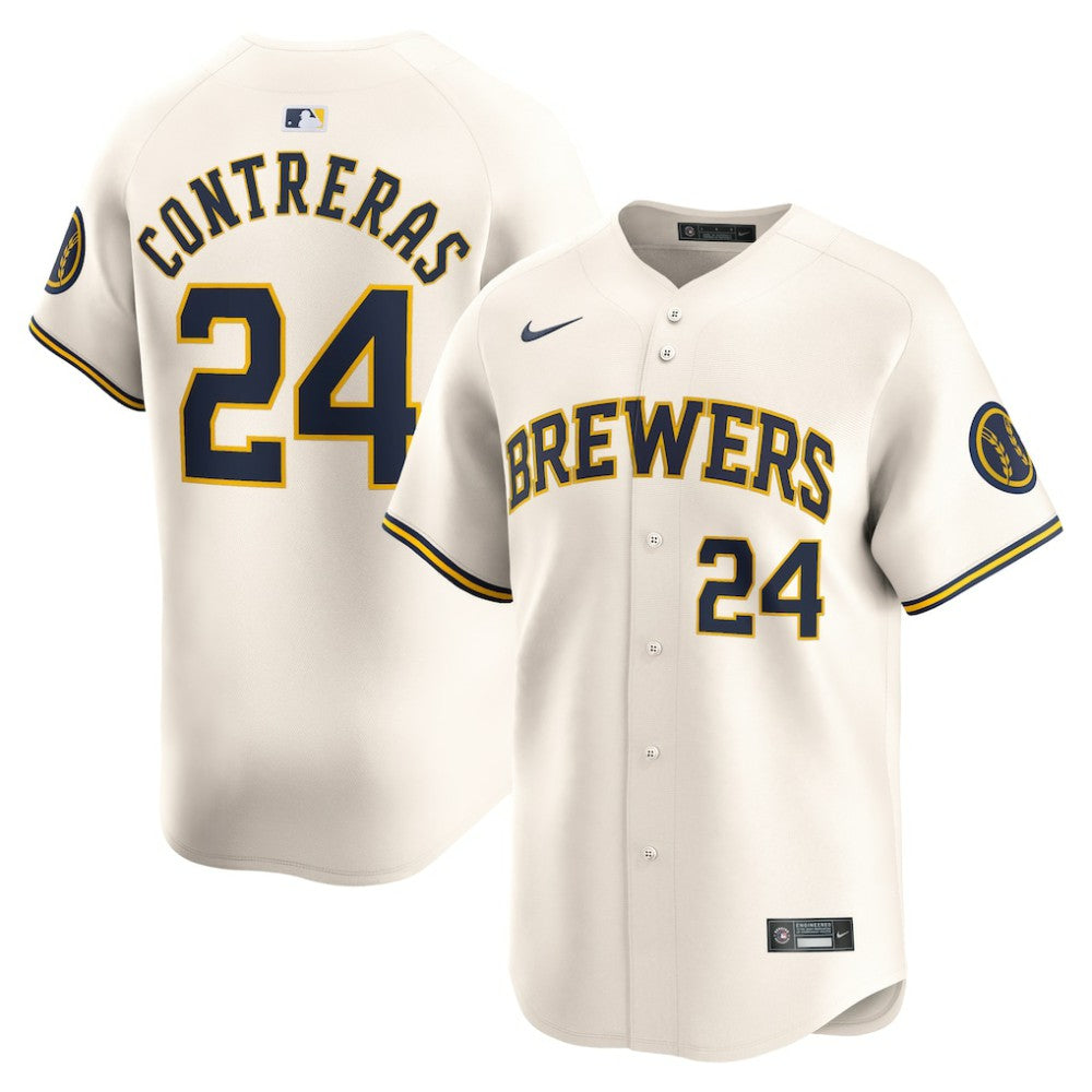 William Contreras Milwaukee Brewers Nike Home Limited Player Jersey - MLB Jerseys