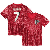 Atlanta Falcons Bijan Robinson Girls Youth Sequin V-Neck Fashion Jersey | NFL Sale