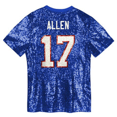 Buffalo Bills Josh Allen Girls Youth Sequin V-Neck Fashion Jersey | NFL On sale