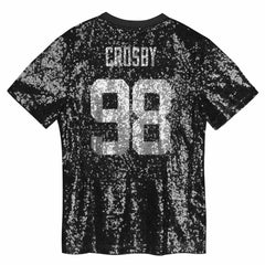 Las Vegas Raiders Maxx Crosby Girls Youth Sequin V-Neck Fashion Jersey | NFL Online
