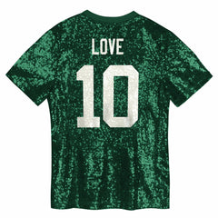 Green Bay Packers Jordan Love Girls Youth Sequin V-Neck Fashion Jersey | NFL New
